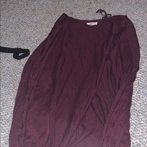 purple cardigan small